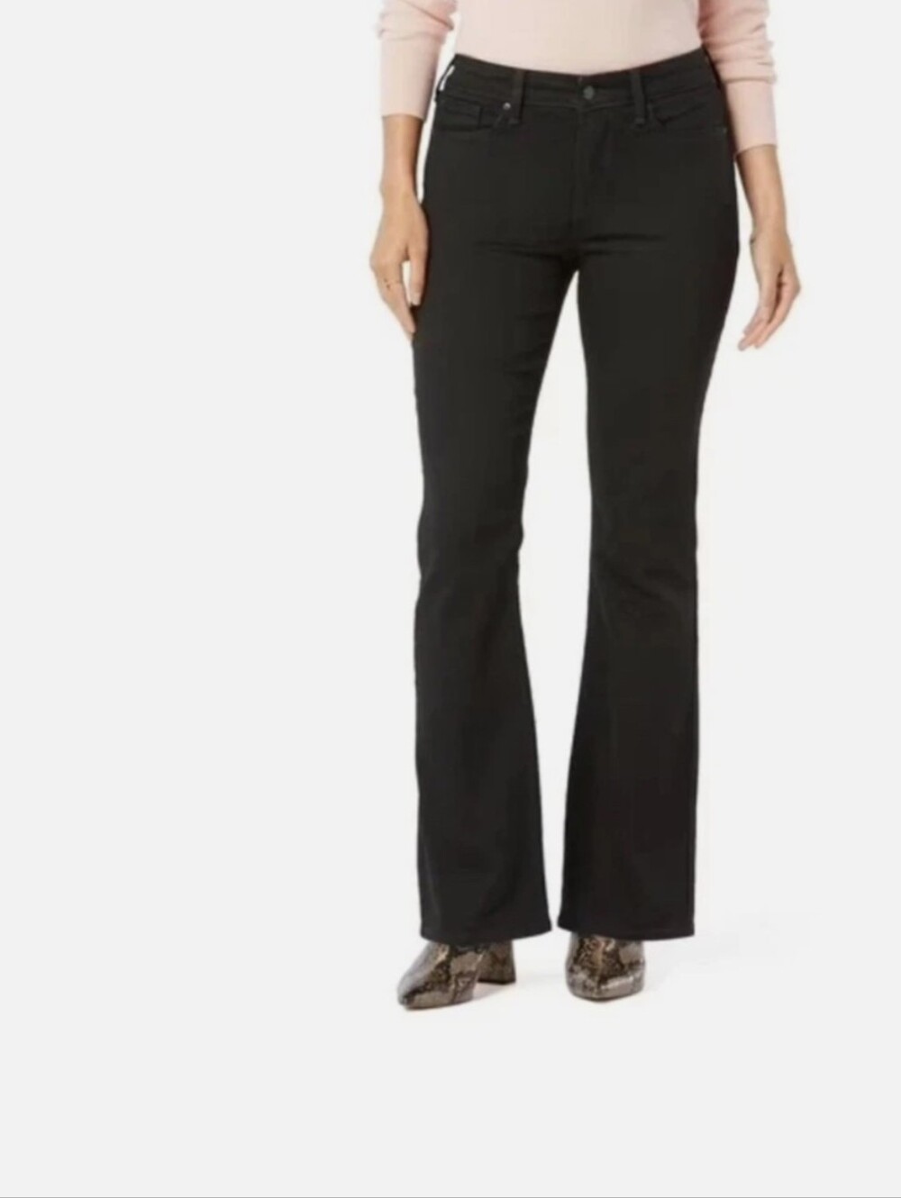 Women's Faded Black Mid-Rise bootcut Jeans